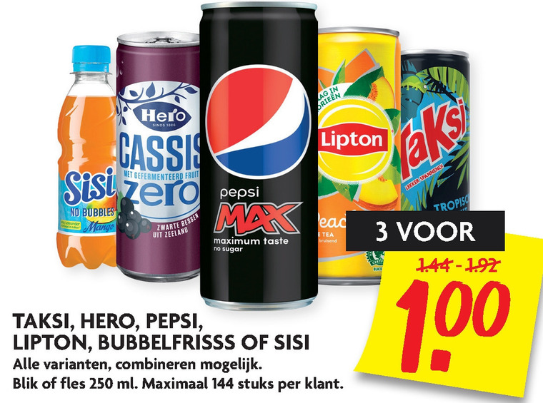 Lipton   fruitdrank, frisdrank folder aanbieding bij  Dekamarkt - details