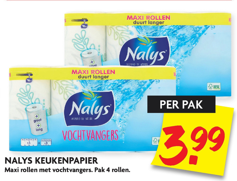 Nalys   keukenpapier folder aanbieding bij  Dekamarkt - details