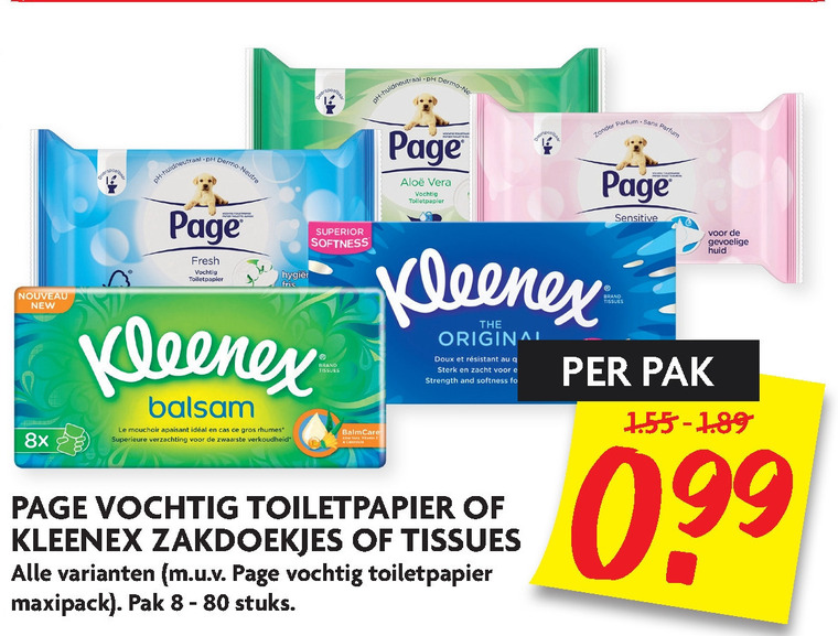 Page   tissue, vochtig toiletpapier folder aanbieding bij  Dekamarkt - details