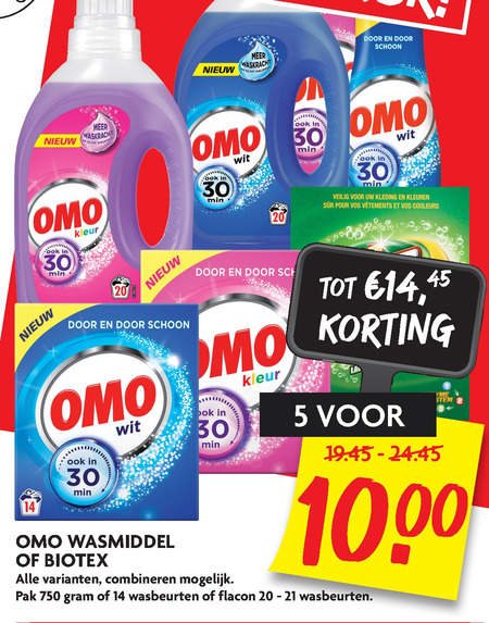 Biotex   wasmiddel, handwasmiddel folder aanbieding bij  Dekamarkt - details