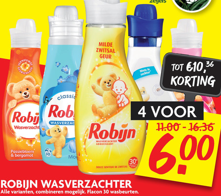 Robijn   wasverzachter folder aanbieding bij  Dekamarkt - details