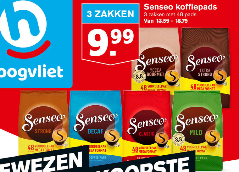 Douwe Egberts Senseo   koffiepad folder aanbieding bij  Hoogvliet - details