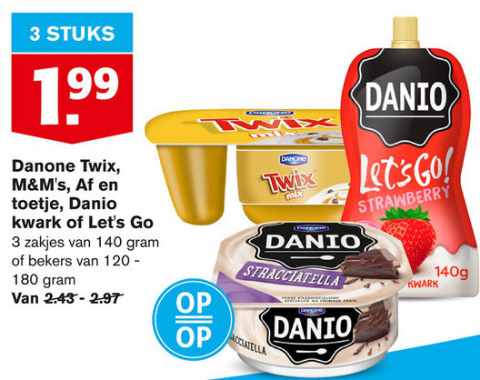 Danone   toetje, kwark folder aanbieding bij  Hoogvliet - details