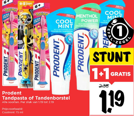 Prodent   tandpasta, tandenborstel folder aanbieding bij  Vomar - details