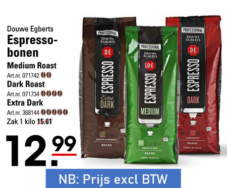 Douwe Egberts   koffiebonen folder aanbieding bij  Sligro - details