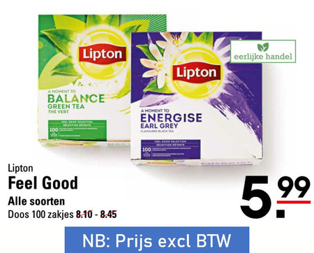 Lipton   thee folder aanbieding bij  Sligro - details