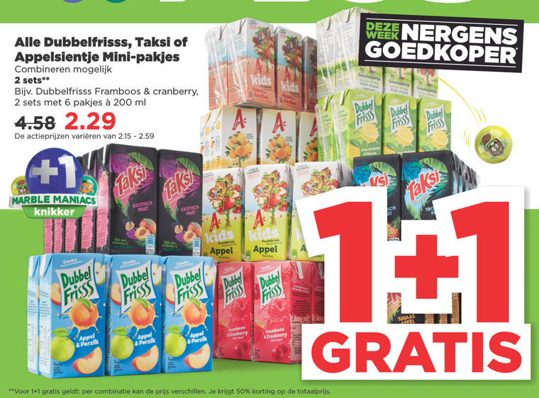 Taksi   fruitdrank folder aanbieding bij  Plus - details