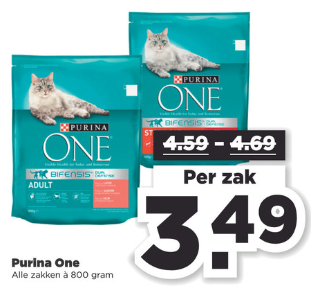 One   kattenvoer folder aanbieding bij  Plus - details