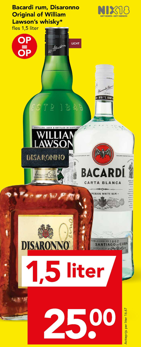 Disaronno   amaretto, whisky folder aanbieding bij  Deen - details