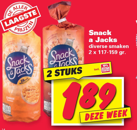 Snack a Jacks   rijstwafels folder aanbieding bij  Nettorama - details