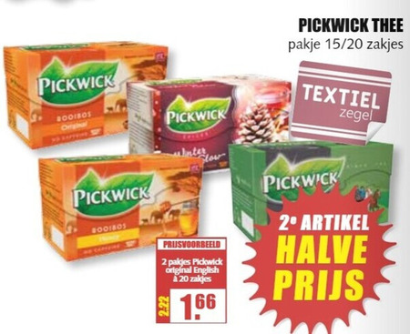 Pickwick   thee folder aanbieding bij  MCD Supermarkt Basis - details