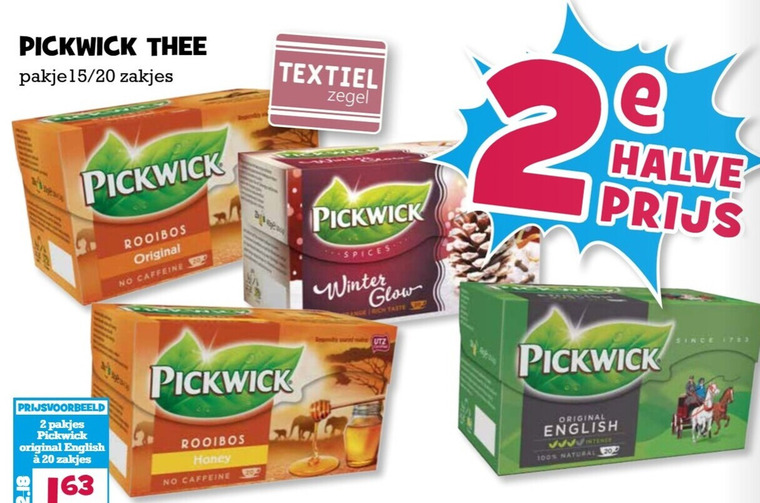 Pickwick   thee folder aanbieding bij  Boons Markt - details