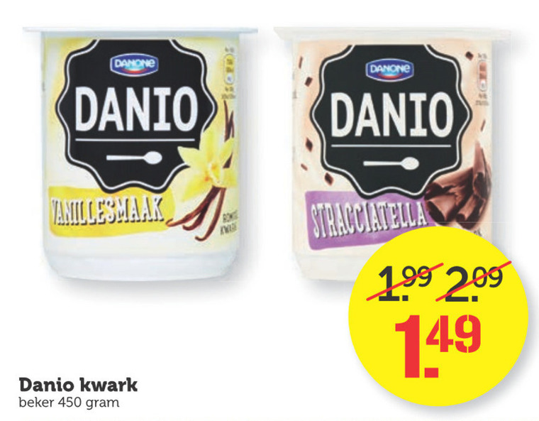 Danone Danio   kwark folder aanbieding bij  Coop - details