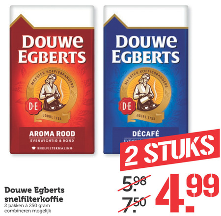 Douwe Egberts   koffie folder aanbieding bij  Coop - details