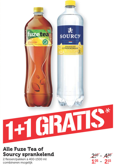 Fuze Tea   fruitdrank, ice tea folder aanbieding bij  Coop - details