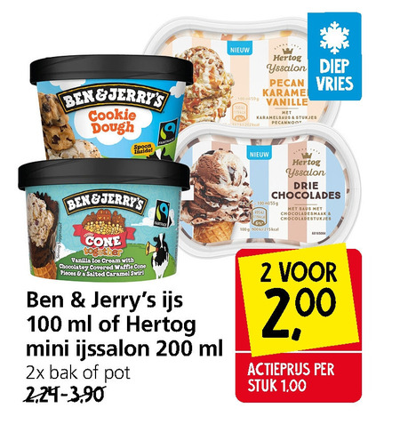 Hertog   ijsbekers, ijsspecialiteit folder aanbieding bij  Jan Linders - details