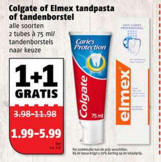 Elmex   tandpasta, tandenborstel folder aanbieding bij  Poiesz - details