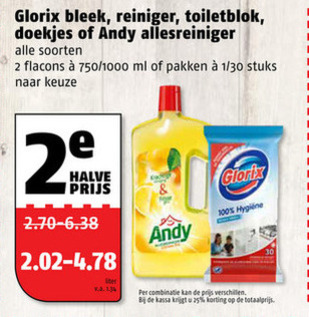 Glorix   allesreiniger, bleekmiddel folder aanbieding bij  Poiesz - details