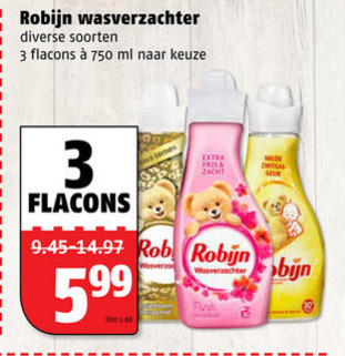 Robijn   wasverzachter folder aanbieding bij  Poiesz - details