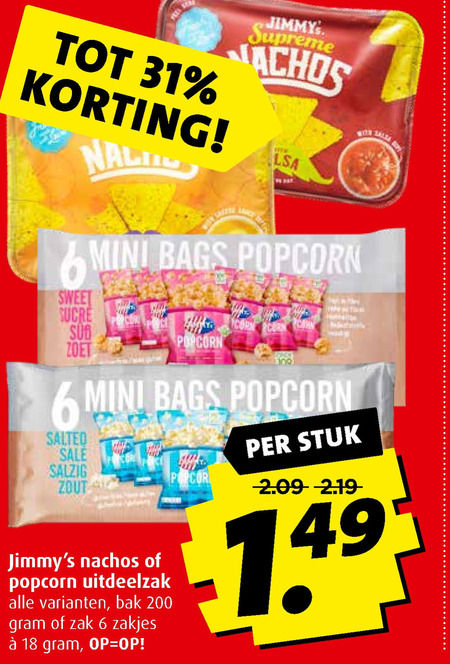 jimmys   popcorn folder aanbieding bij  Boni - details