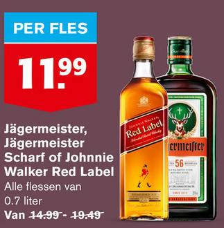 Jagermeister   kruidenbitter, whisky folder aanbieding bij  Hoogvliet - details