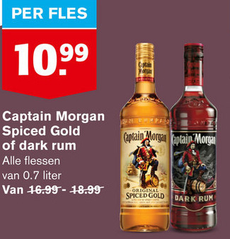 Captain Morgan   rum folder aanbieding bij  Hoogvliet - details