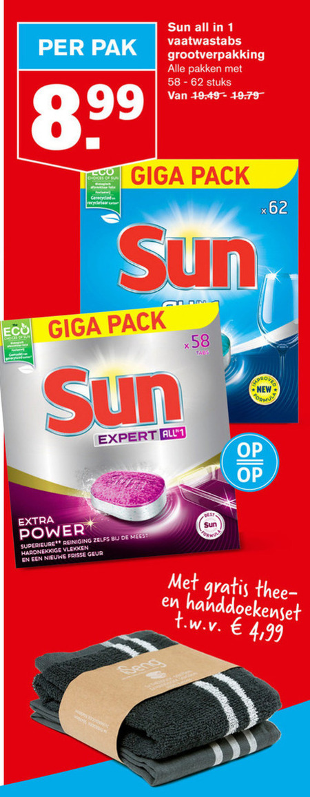 Sun   vaatwasmiddel folder aanbieding bij  Hoogvliet - details