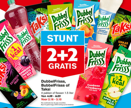 Taksi   fruitdrank, frisdrank folder aanbieding bij  Hoogvliet - details