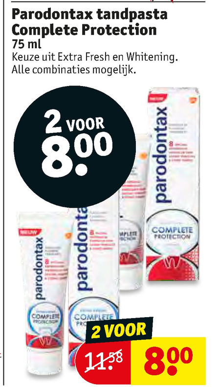 Paradontax   tandpasta folder aanbieding bij  Kruidvat - details