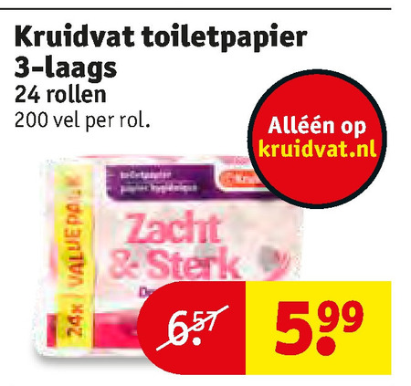 Kruidvat Huismerk   toiletpapier folder aanbieding bij  Kruidvat - details