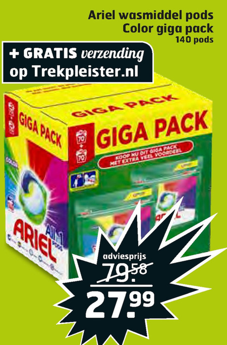 Ariel   wasmiddel folder aanbieding bij  Trekpleister - details