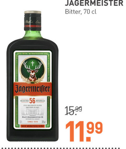 Jagermeister   kruidenbitter folder aanbieding bij  Gall & Gall - details