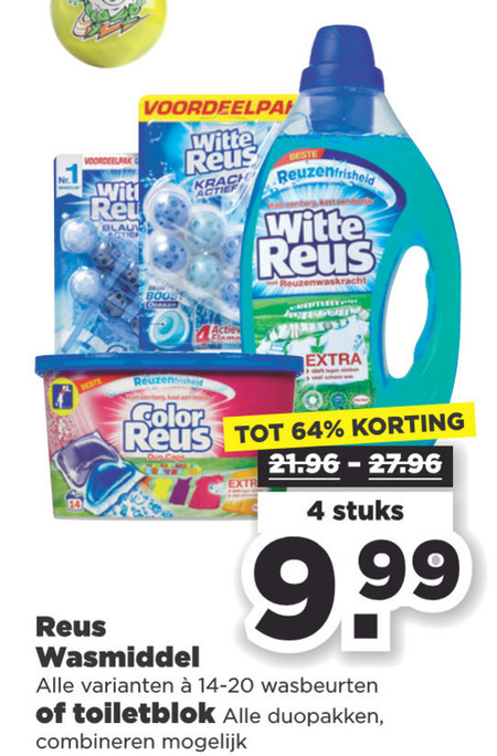 Color Reus   toiletblok, wasmiddel folder aanbieding bij  Plus - details