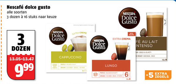 Nescafe   dolce gusto capsules folder aanbieding bij  Poiesz - details