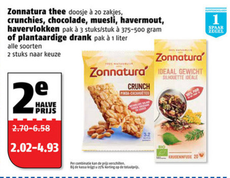 Zonnatura   thee, muesli folder aanbieding bij  Poiesz - details