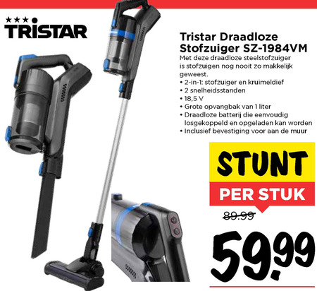 Tristar steelstofzuiger folder aanbieding bij - details