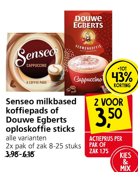 Douwe Egberts   koffiepad, oploskoffie folder aanbieding bij  Jan Linders - details