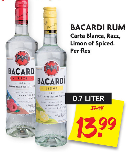 Bacardi   rum folder aanbieding bij  Dekamarkt - details