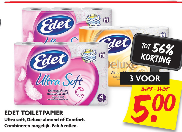 Edet   toiletpapier folder aanbieding bij  Dekamarkt - details