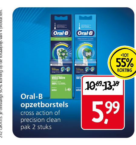 Braun Oral-B   opzetborstel folder aanbieding bij  Jan Linders - details