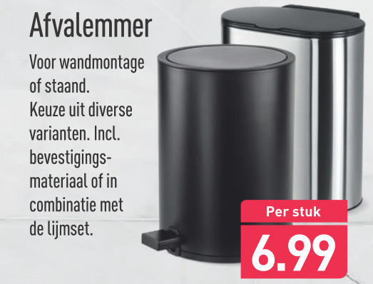 min eindpunt vorm afvalemmer folder aanbieding bij Aldi - details