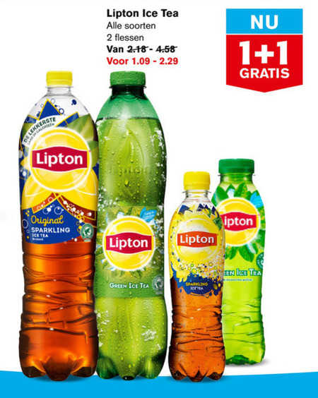 Lipton   ice tea folder aanbieding bij  Hoogvliet - details
