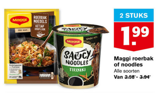 Maggi   noodles folder aanbieding bij  Hoogvliet - details