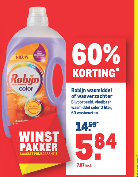 Robijn   wasmiddel, wasverzachter folder aanbieding bij  Makro - details