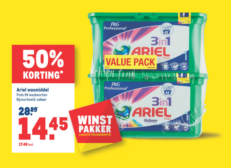 Ariel   wasmiddel folder aanbieding bij  Makro - details