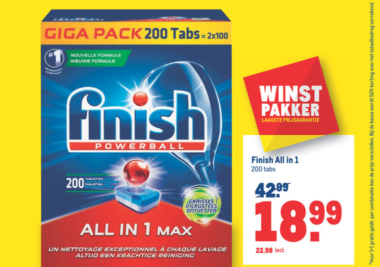 Finish   vaatwasmiddel folder aanbieding bij  Makro - details