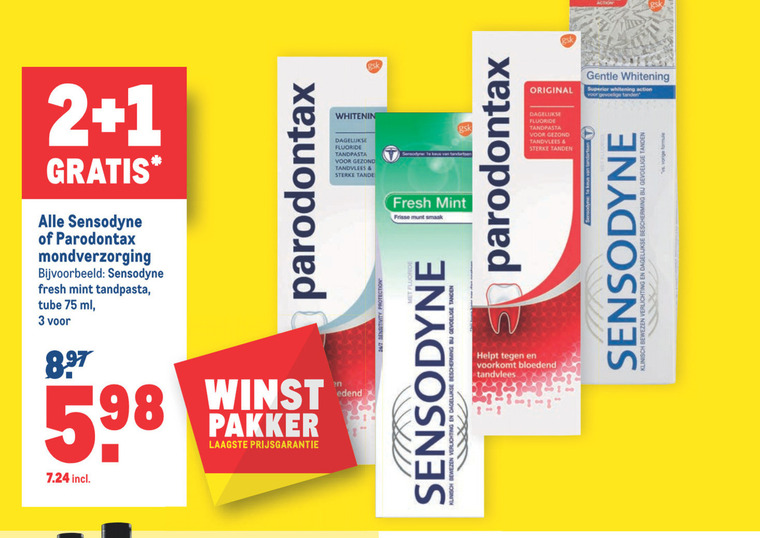 Sensodyne   tandpasta folder aanbieding bij  Makro - details