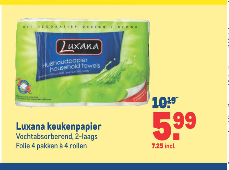 Luxana   keukenpapier folder aanbieding bij  Makro - details