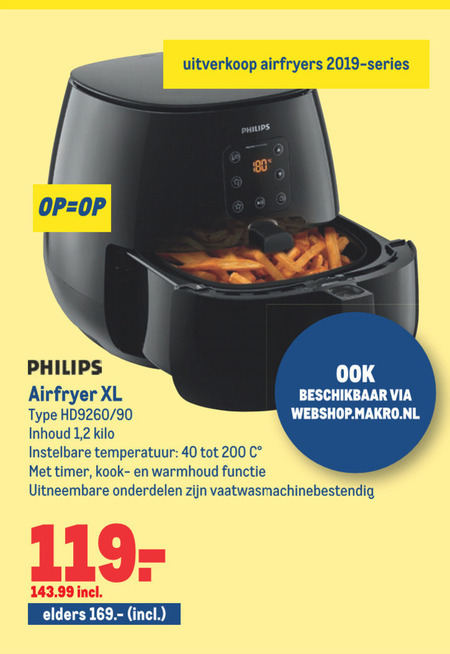 Philips   friteuse folder aanbieding bij  Makro - details