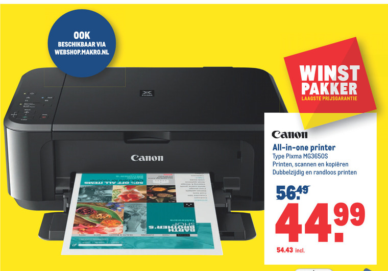 Canon   all-in-one printer folder aanbieding bij  Makro - details